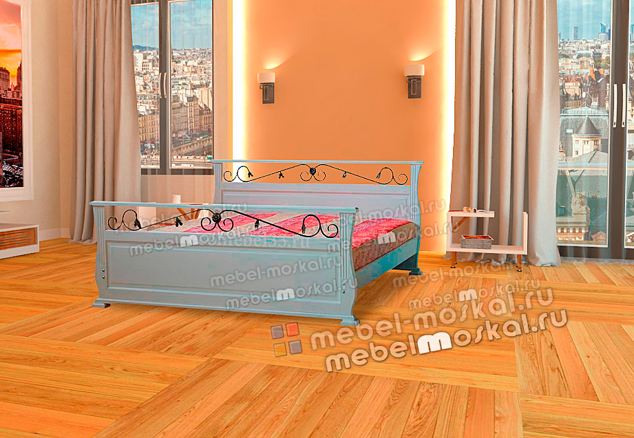 Кровать Венеция с ковкой