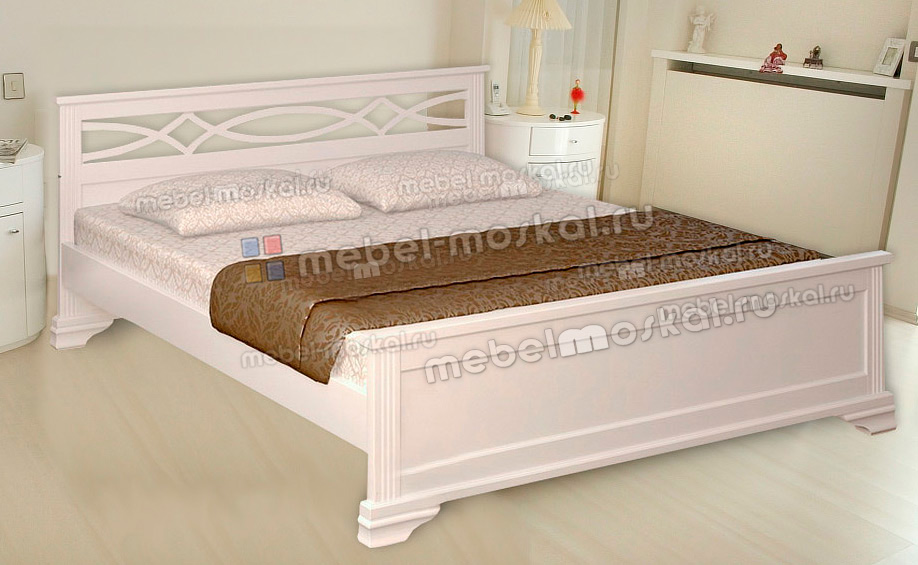 Кровать белая Лира