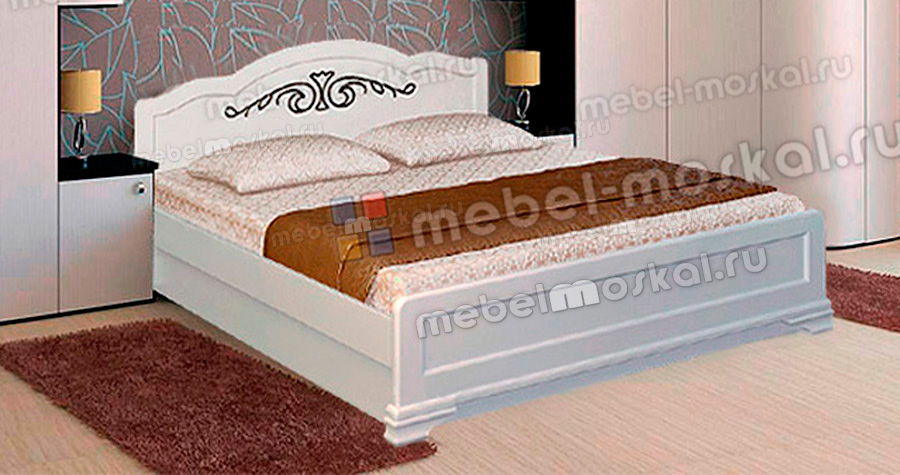 Кровать с подъемным механизмом Муза 2 тахта белая