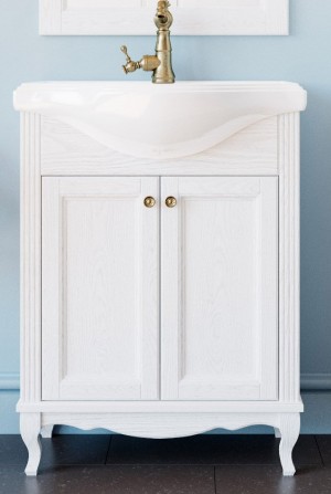 Тумба с раковиной Элли 65 белая  Тумба с раковиной Элли 65 белая