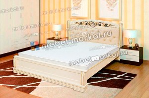 Кровать"Сиена - Слоновая кость" вставка ковка Кровать"Сиена - Слоновая кость" вставка ковка