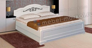 Кровать с подъемным механизмом "Муза 2 тахта белая"